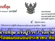 ด่วนที่สุด!! ประกาศแจ้งผู้ว่าฯ 7 จังหวัด เตรียมแผนอพยพประชาชน ทันที