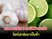 หมอแนะเเล้ว! 3 สมบัติต้านมะเร็ง โรคไม่กลับมาเป็นซ้ำ