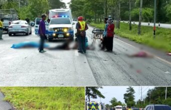 แม่ขี่จยย.พบลูกสาว 7 ขวบไปโรงเรียน มีลูกน้อยอีก2คนซ้อนไปด้วย ถูกเบนซ์ชนดับสลด 4 ศพ