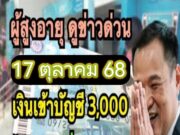 อนุวัตจัดให้ แจ้งผู้สูงอายุทุกคนรีบยืนยันรับสิทธด่วนไมต้องลงทะเบียนรับเงินอุดหนุนพิเศษอัตโนมัตทุกคน